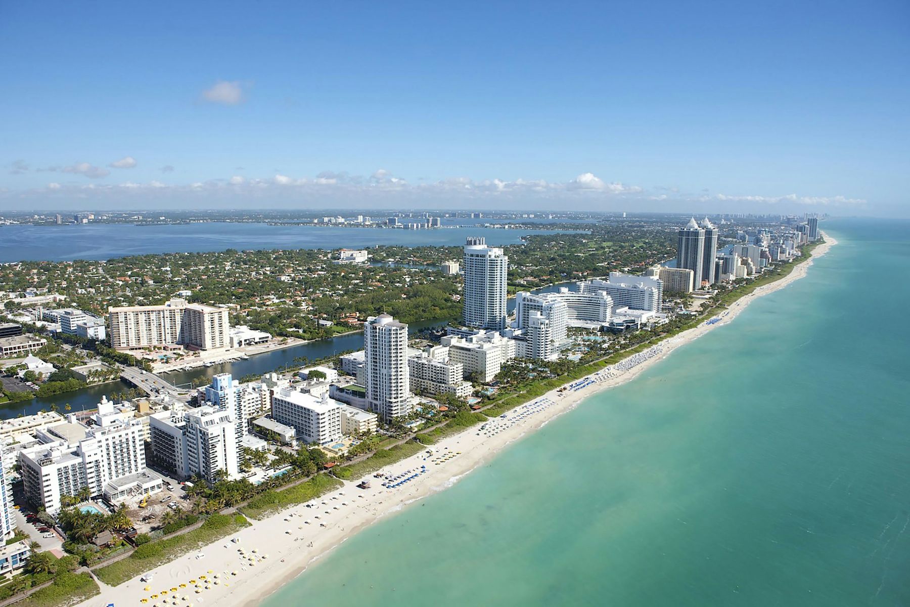 Beachfront condominium towers in Miami Beach