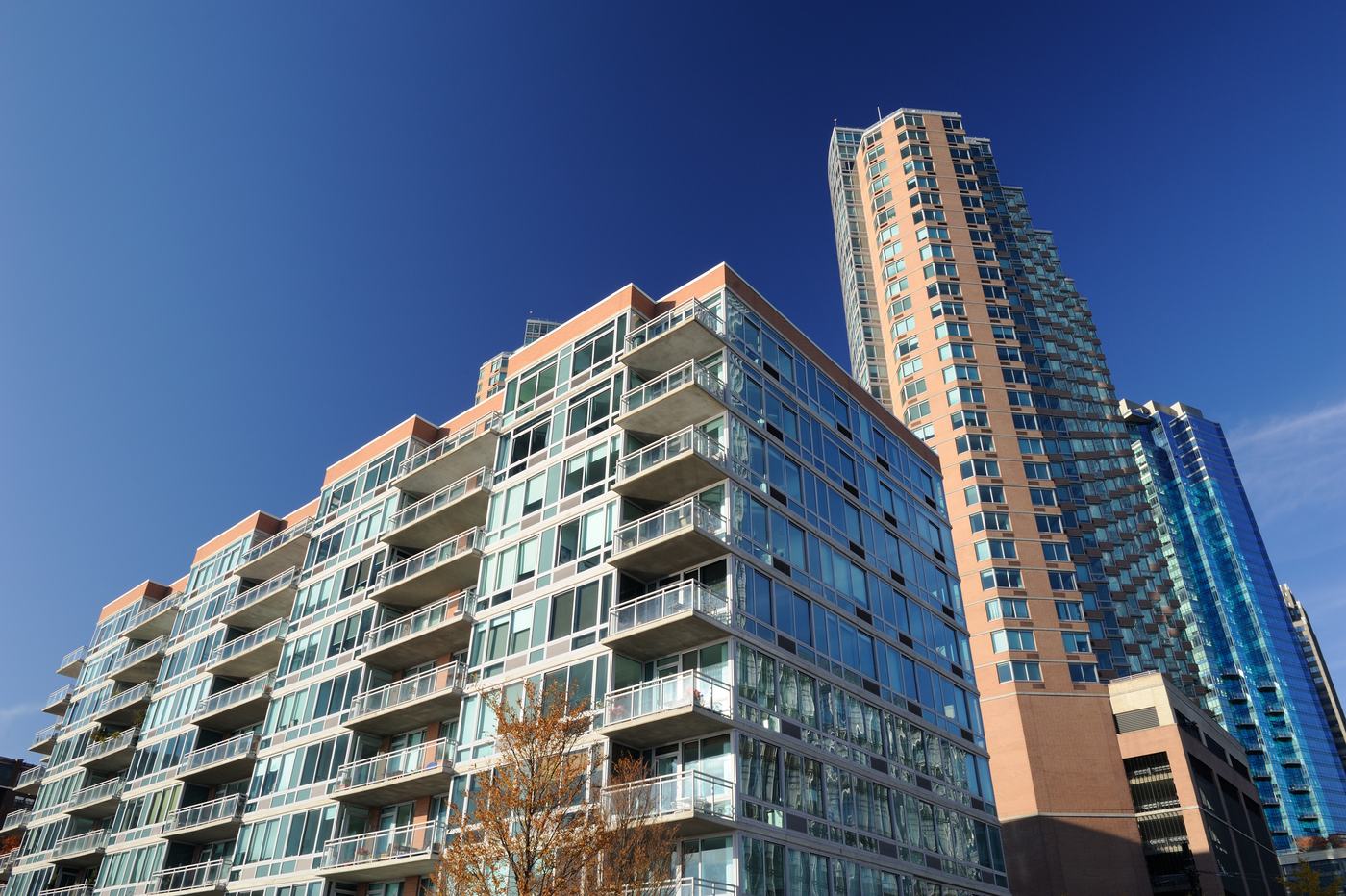 Apartment buildings in Jersey City
