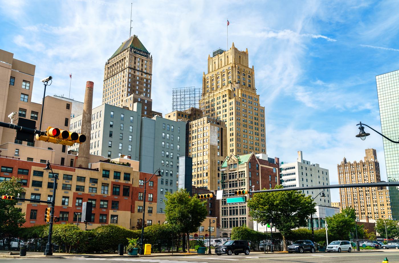 Office towers in downtown Newark