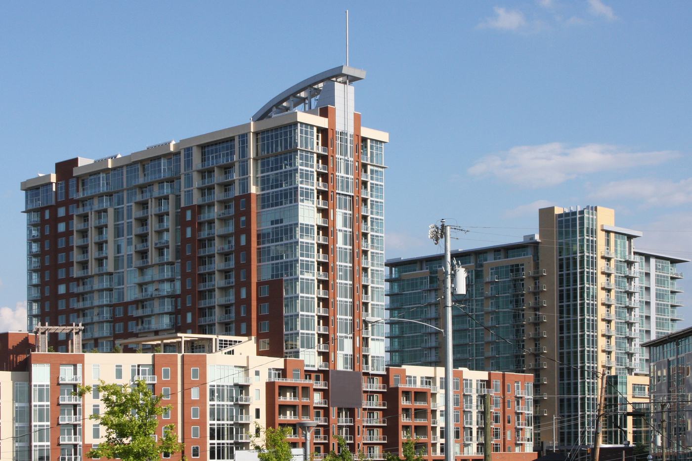 Condominium and apartment buildings in Nashville